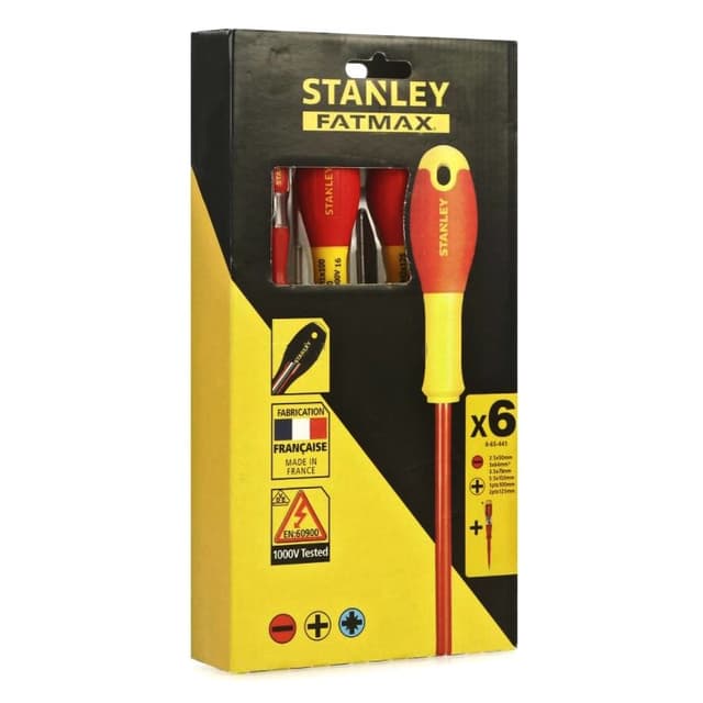 STANLEY 0-65-441 FatMax szigetelt csavarhúzó készlet PH/Párhuzamos 6 részes