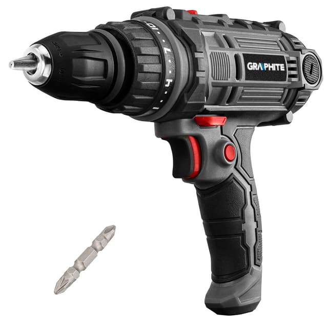 GRAPHITE Elektromos fúró-csavarozó gép, 230V/300W, 10mm-es gyorstokmány, kofferben (58G793)