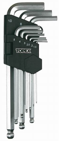 IMBUSZKULCS KLT TOPEX 35D957 9R GOMB. 1,5-10 MM