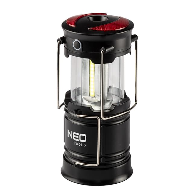 NEO Kempinglámpa, 3 funkciós, összecsukható, 200lum, elemes 3xAA, COB LED, 3W (99-030)