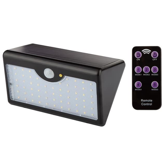 NEO Napelemes fali reflektor távirányítóval, mozgásérzékelő, SMD LED 900 lm (99-091)